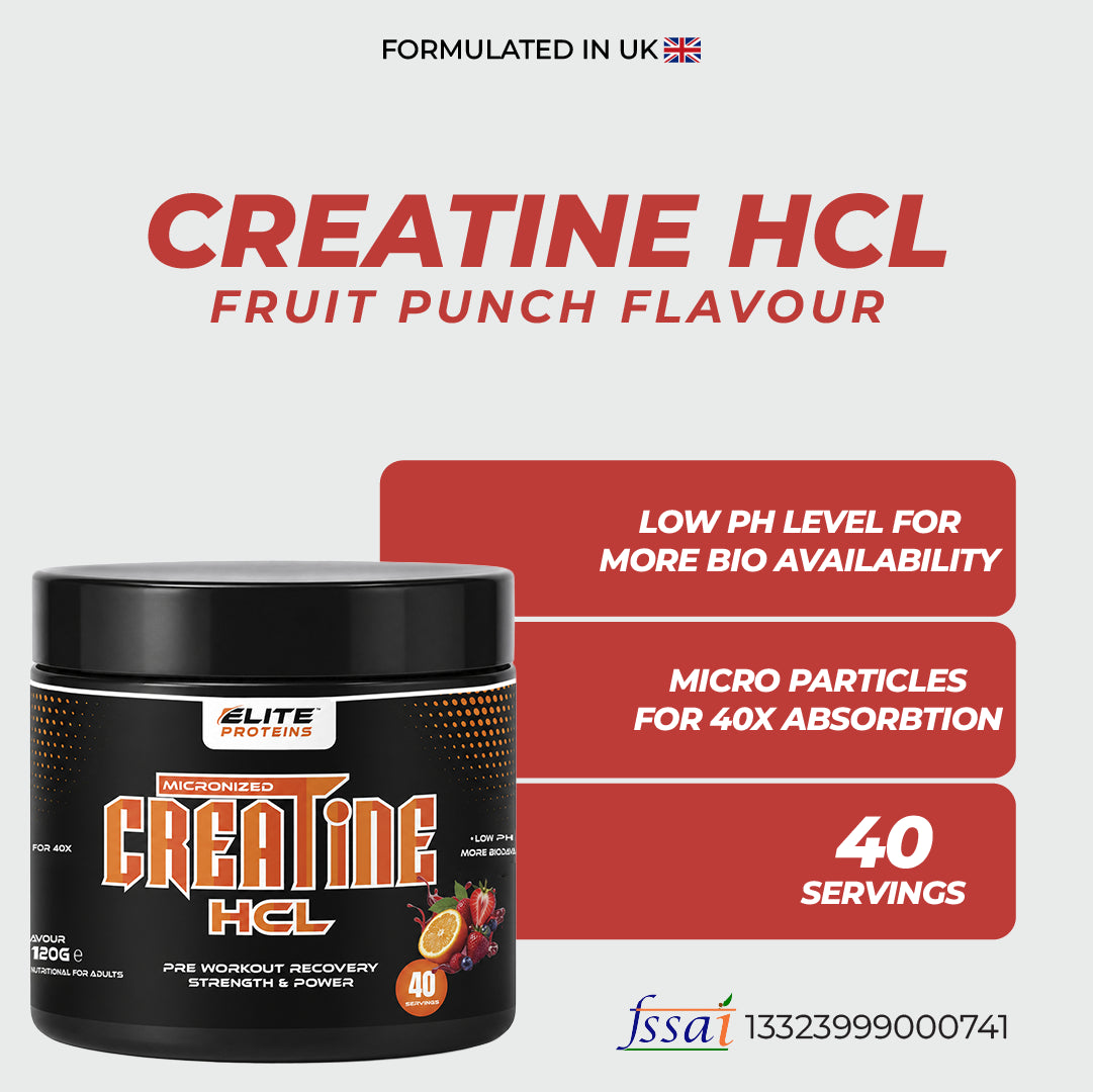 Elite Proteins Micronized Creatine HCL – Power, Strength & Recovery