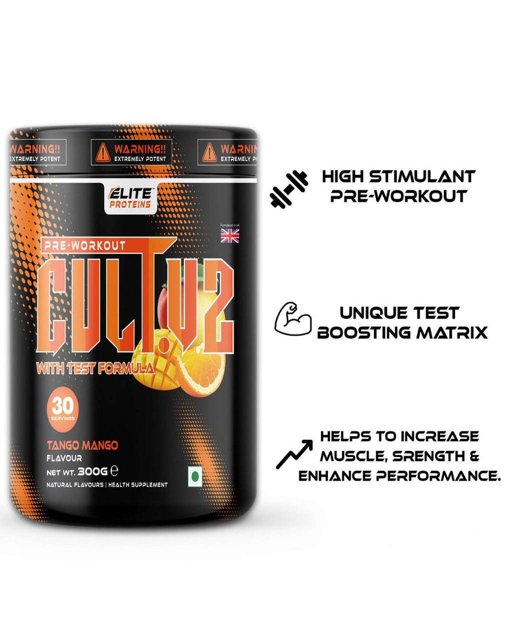Elite Proteins CULT V2 Pre-Workout – Ultimate High-Stim Energy Formula
