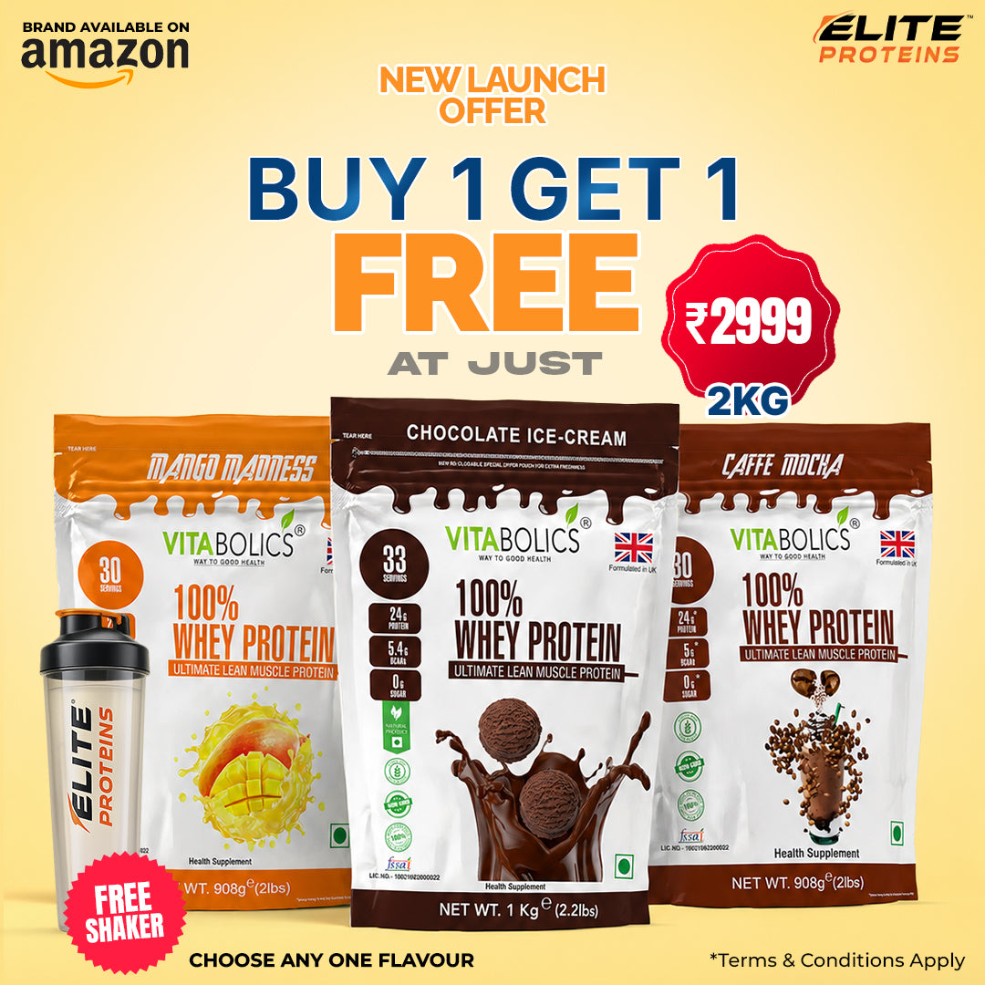 100% Whey Protein - Buy 1 Get 1 Free + Free Shaker