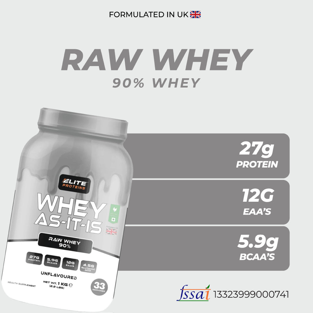 Elite Proteins Whey AS-IT-IS 90% – Unflavoured Raw Whey