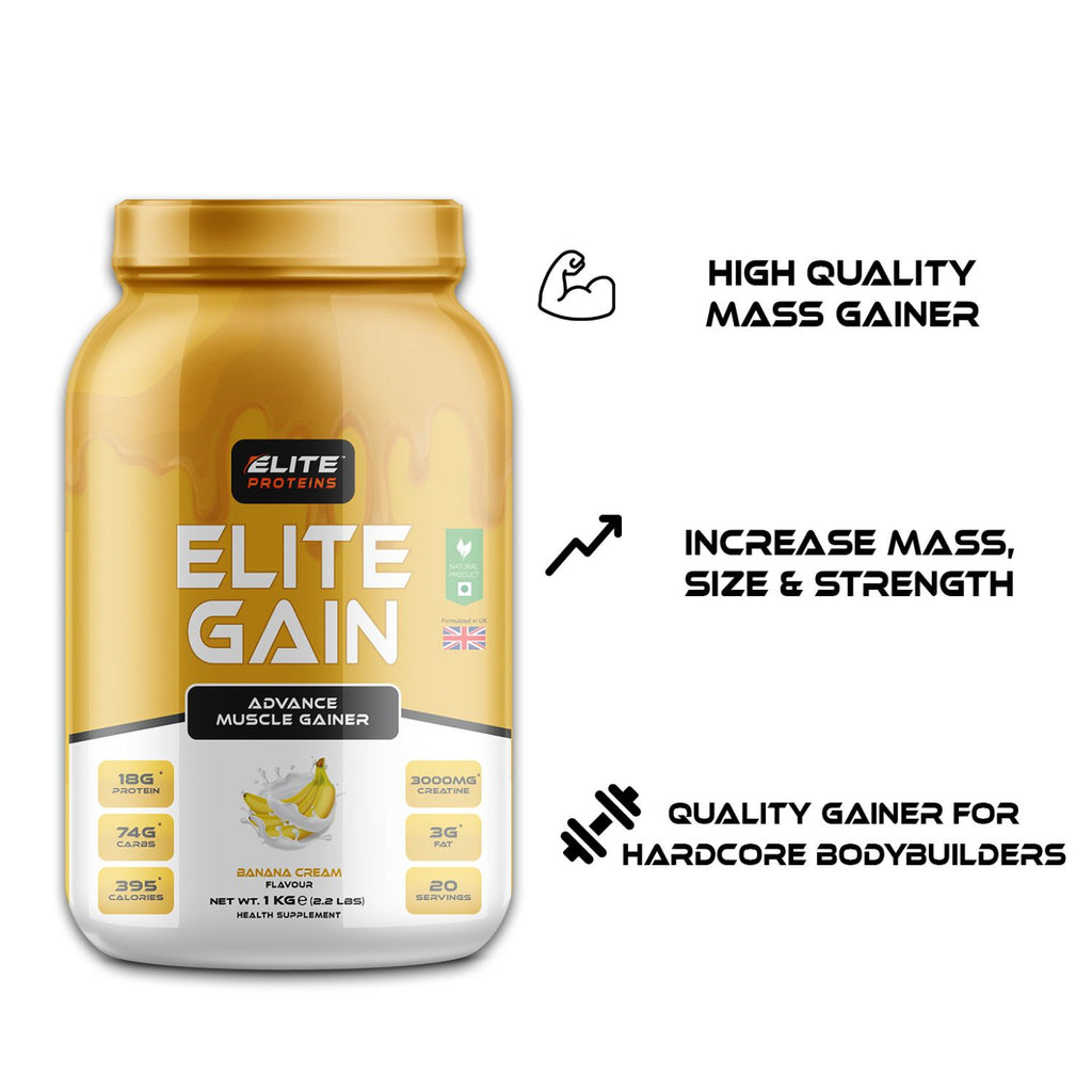 Elite Proteins Elite Gain – Advanced Muscle Gainer for Size, Strength & Recovery