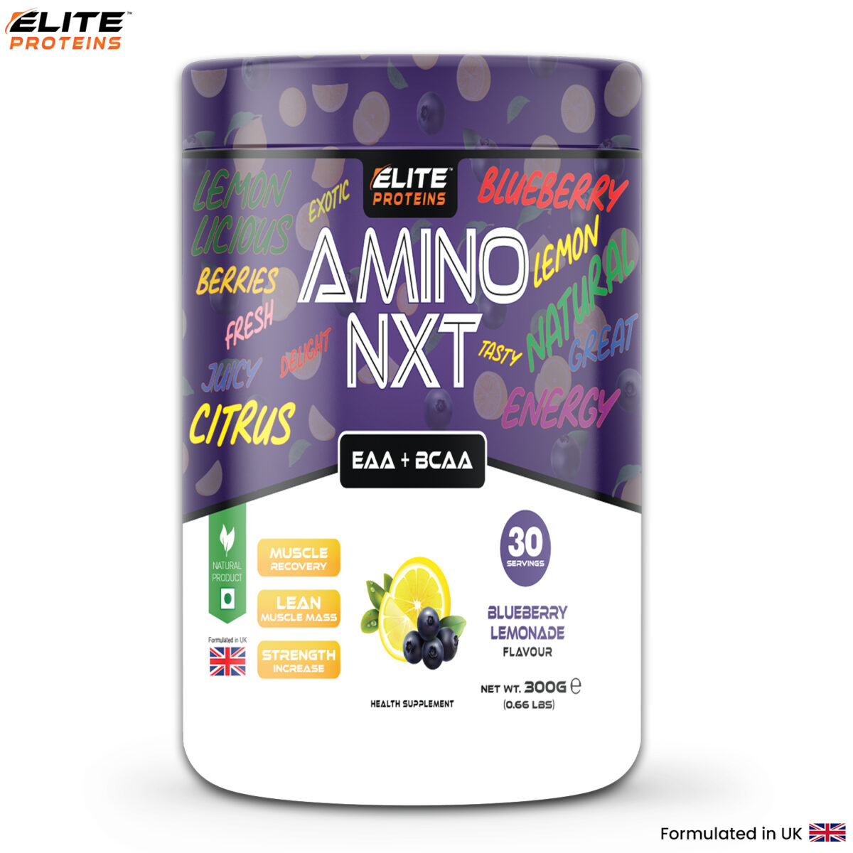 eaa + bcaa supplement for muscle growth in blueberry Flavour