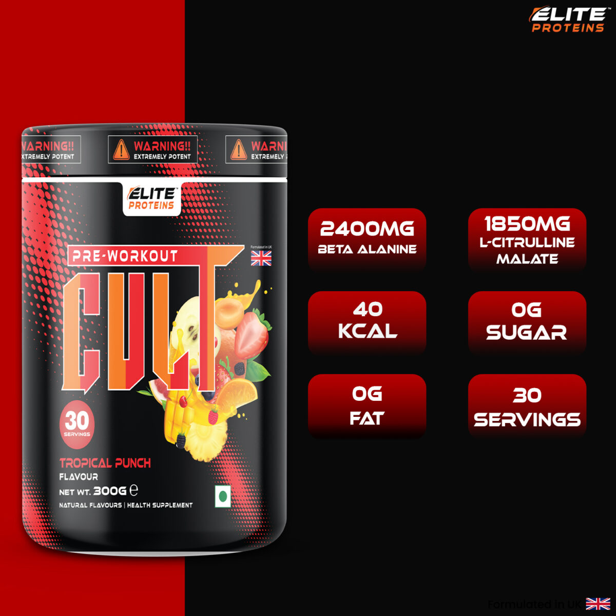 pre workout health supplements in tropical punch flavour