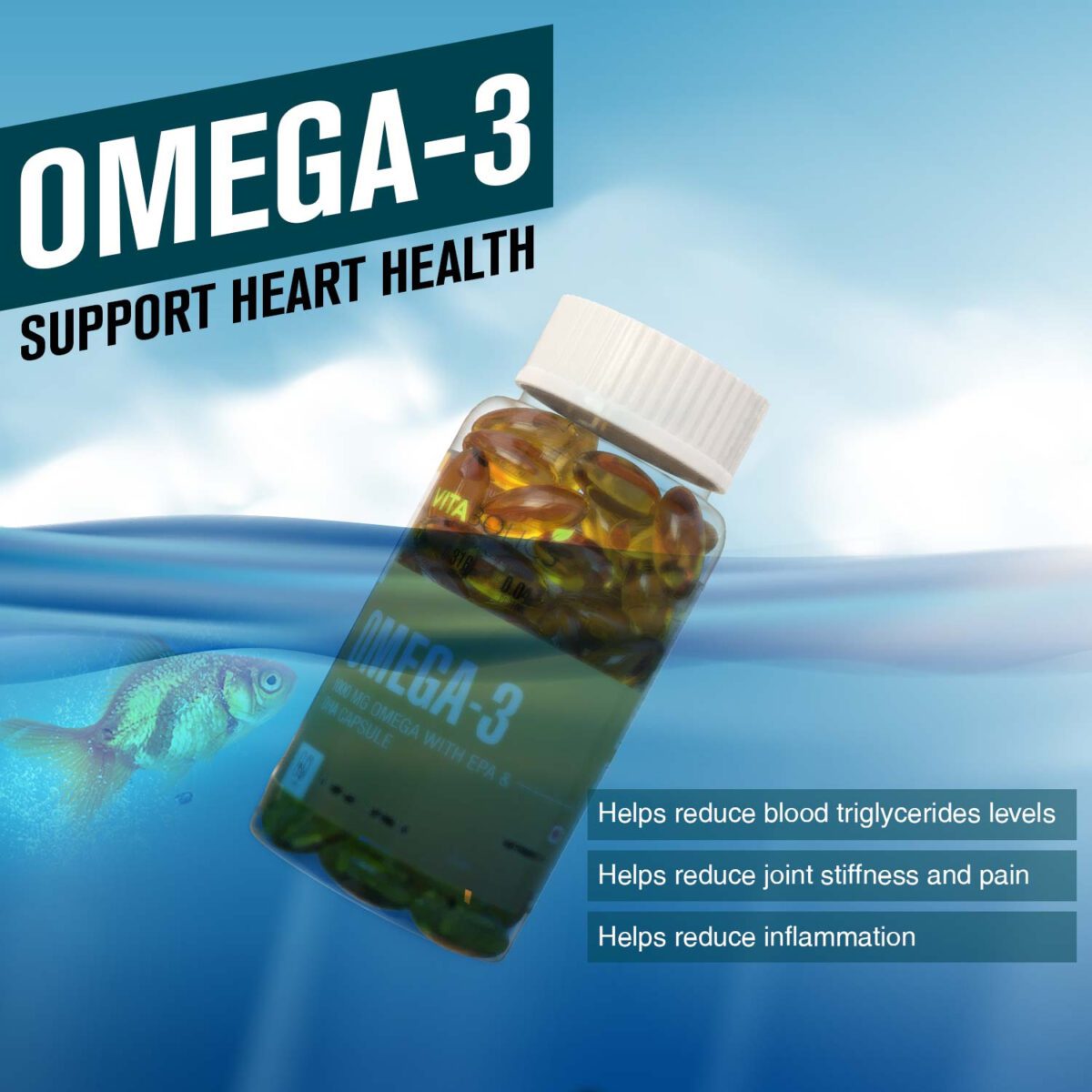 Vitabolics OMEGA-3 Capsules Vitabolics and Vitamins