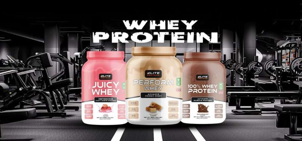 Which EliteProteins Product is Right for You? a group of containers of whey protein